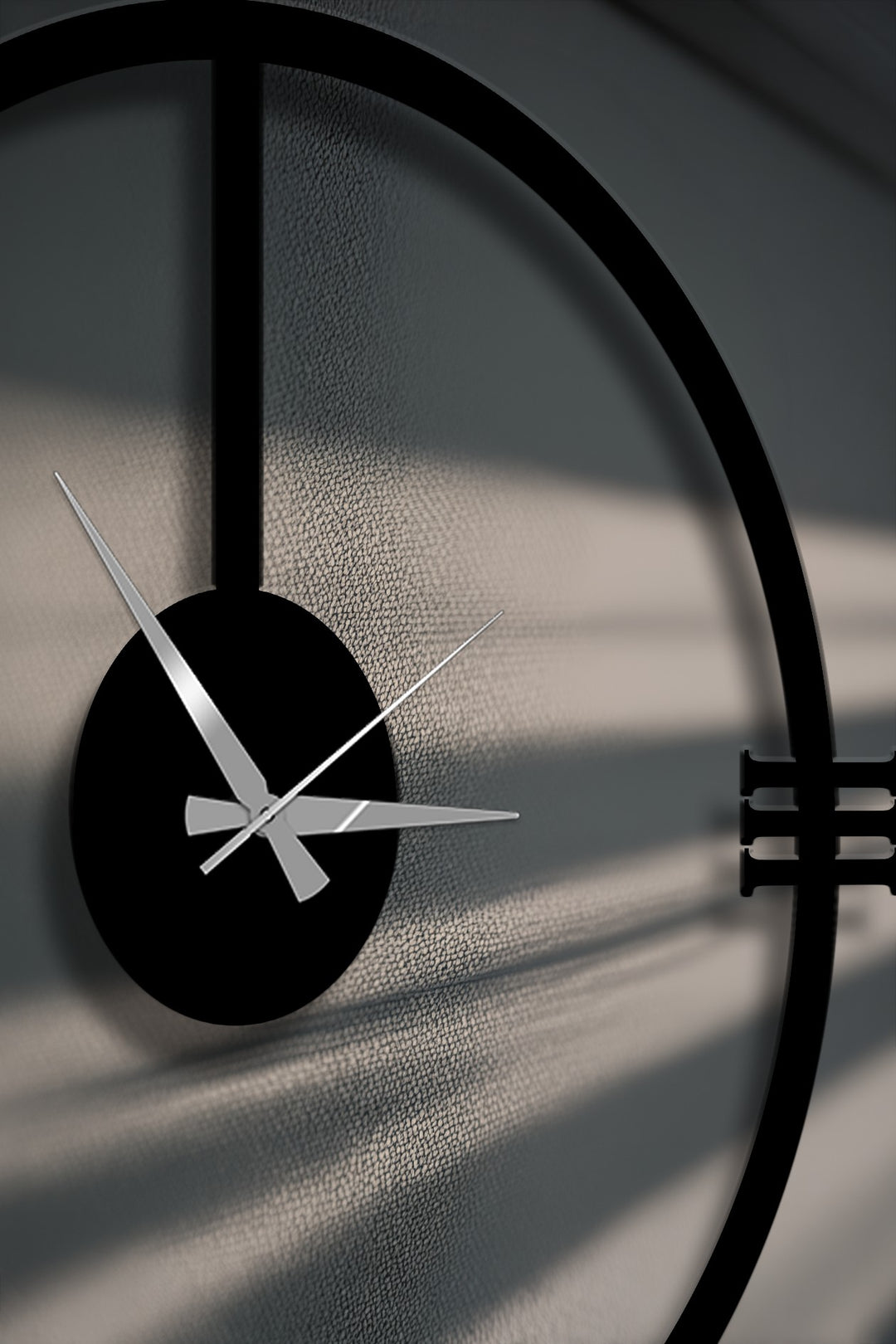 Modern Arch Metal Wall Clock – Minimalist Contemporary Wall Decor