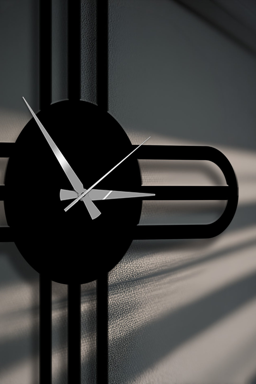 Modern Cross Line Minimalist Metal Wall Clock