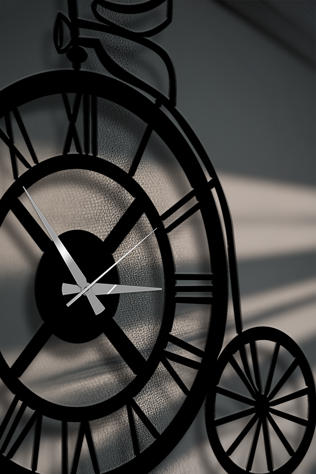 Vintage Bicycle Metal Wall Clock