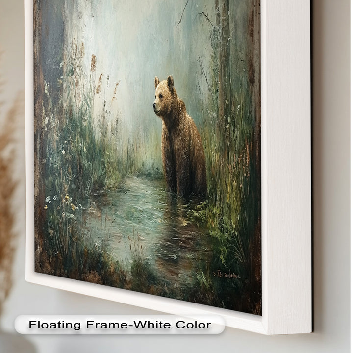Brown Bear by the Water - Animal Oil Painting
