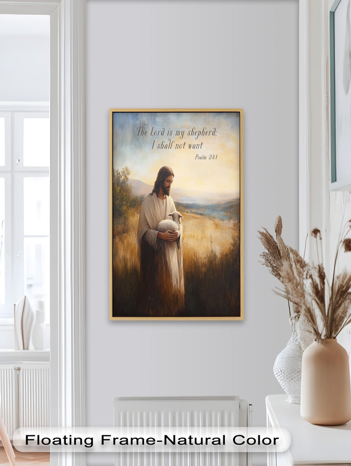 Faithful Protection – Psalm 23:1 Rustic Biblical Artwork
