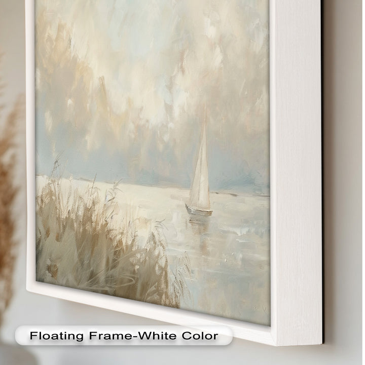 Lake Sailboat – Tranquil Waterscape Oil Painting