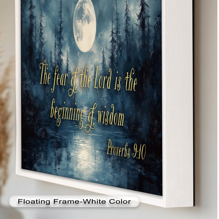 Proverbs 9:10 – The Fear of the Lord Bible Verse Oil Painting