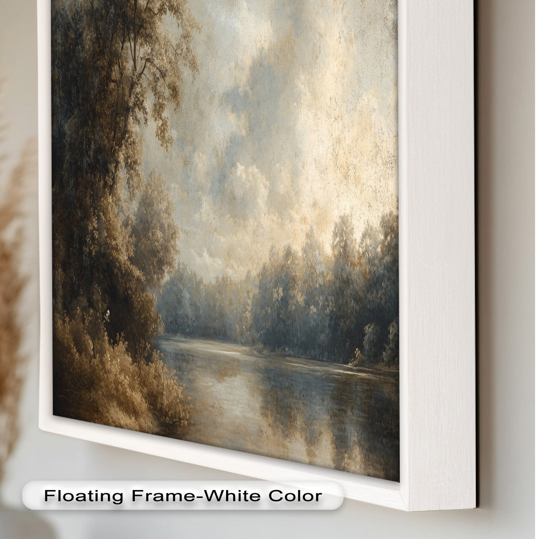 Forest Lake Wall Art – Nature Oil Painting