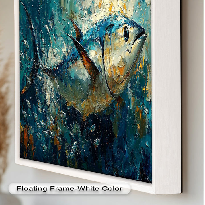 Bluefin Tuna in Ocean Current – Animal Oil Painting