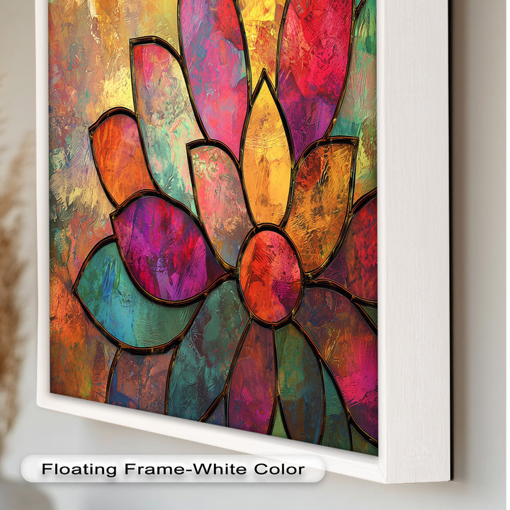 Stained Flower – Framed Oil Painting