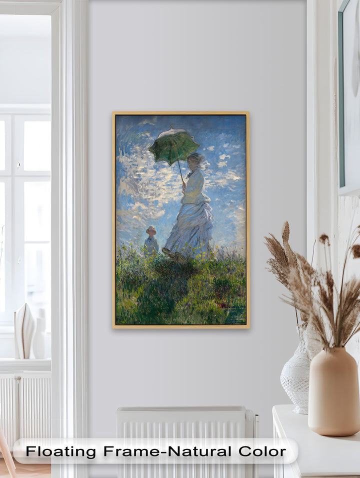 Spaziergang im Wind – Gartenspaziergang Historisches Ölgemälde