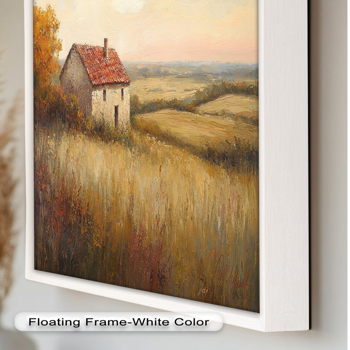 Rustikale Landhaus-Wandkunst – Golden Field Ölgemälde