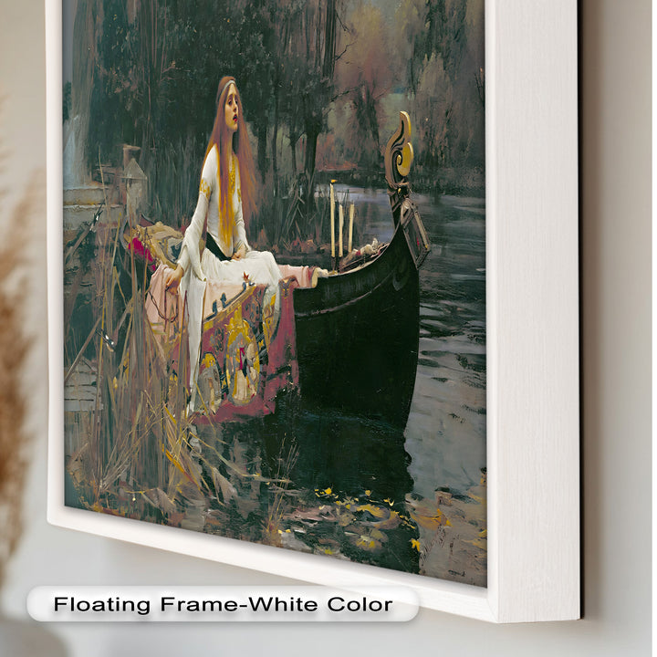 The Lady of Shalott – Romantic River Journey Historic Oil Painting