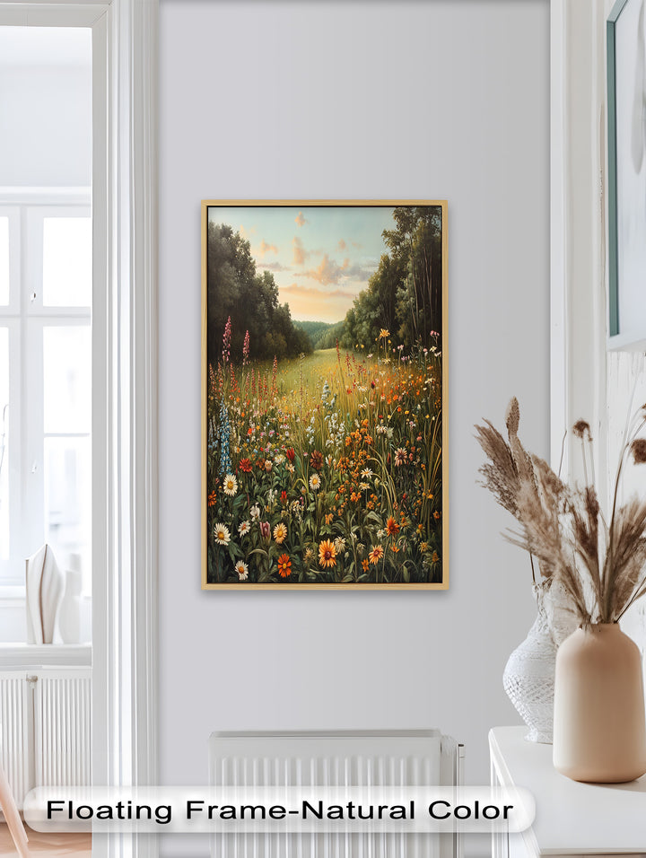 Whispers of Meadow Bloom – Colorful Wildflower Field Oil Painting