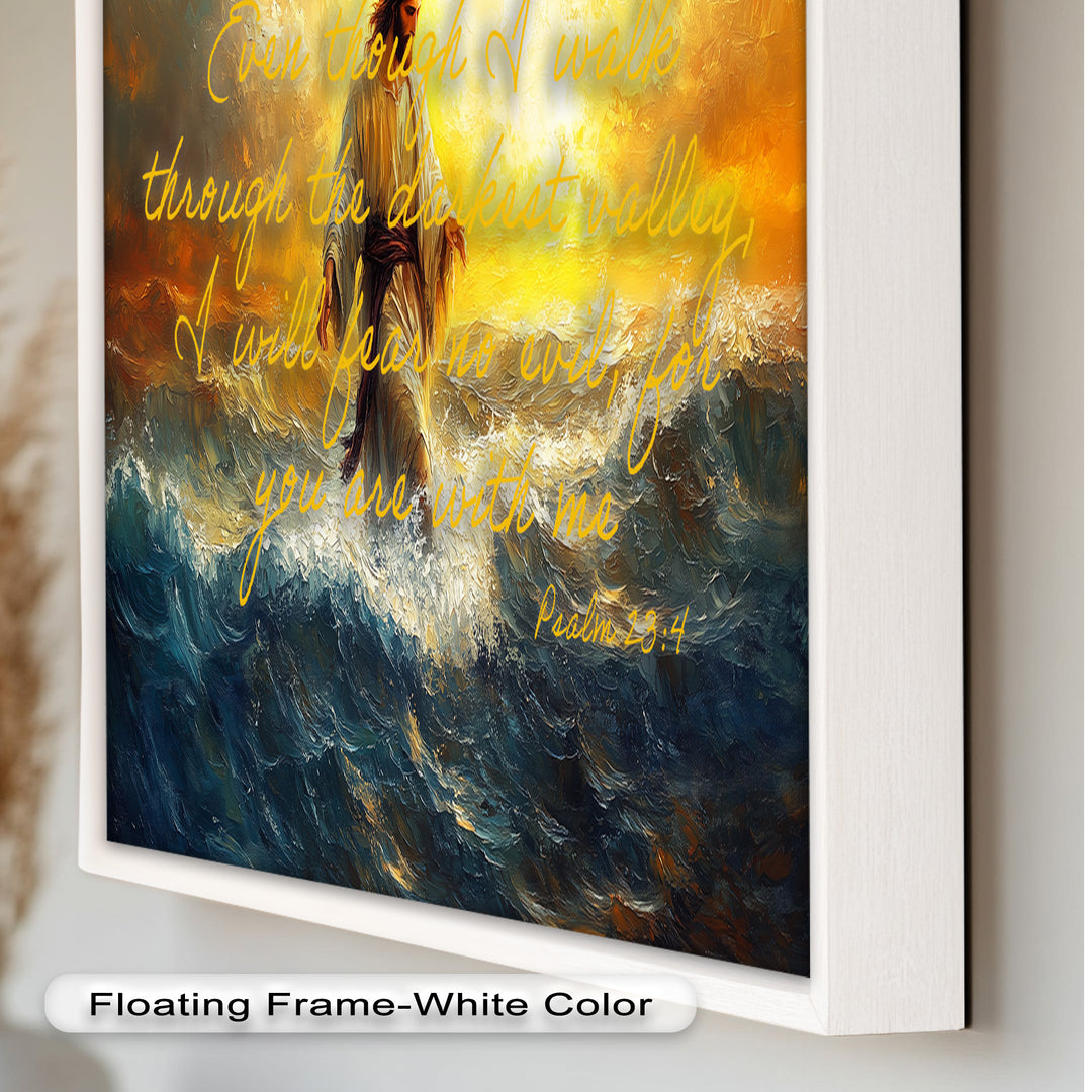 Psalm 23:4 – Fear No Evil Bible Verse Oil Painting