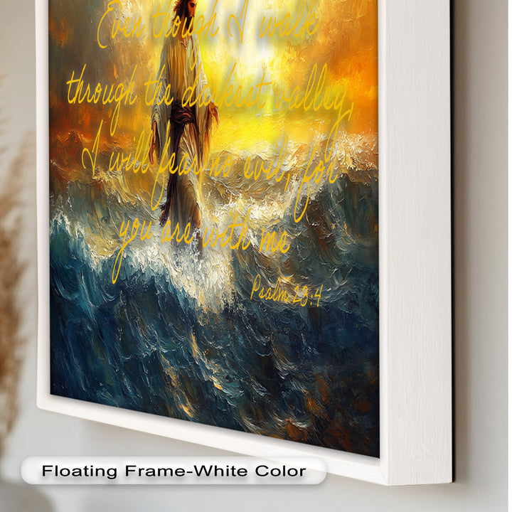 Psalm 23:4 – Fear No Evil Bible Verse Oil Painting