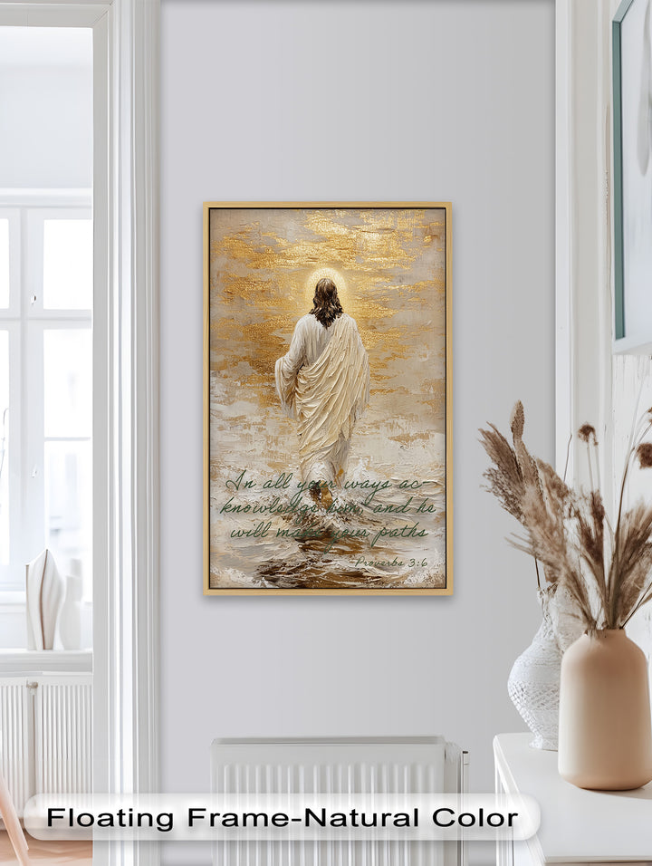 Sprüche 3:6 – Erkenne ihn an Bibelvers Ölgemälde