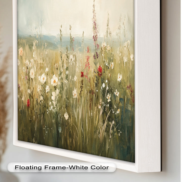 Nostalgic Feel – Serene Wildflower Oil Painting