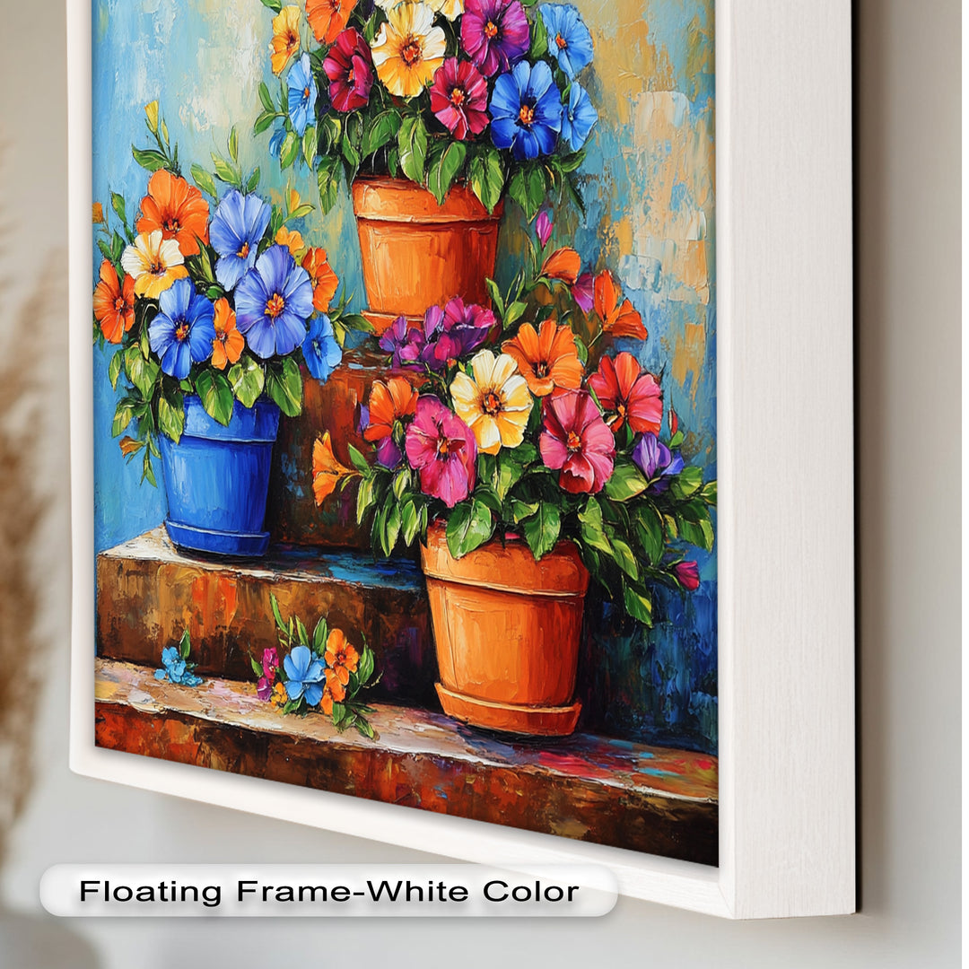 Flower Pots Wall Decor – Botanical Oil Paintings
