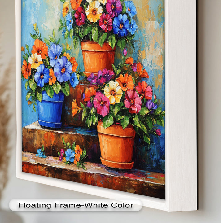 Flower Pots Wall Decor – Botanical Oil Paintings