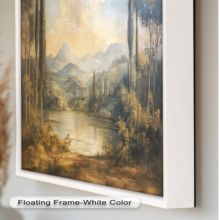 Lake Landscape Wall Art – Classic Nature Oil Painting