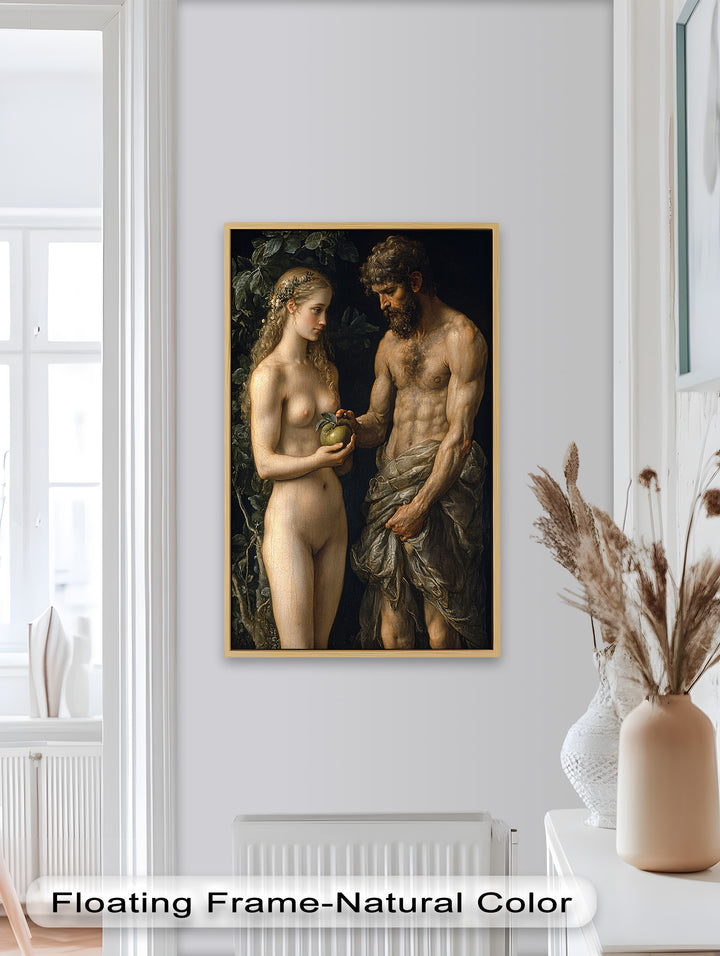 First Temptation – Adam and Eve Renaissance Oil Painting