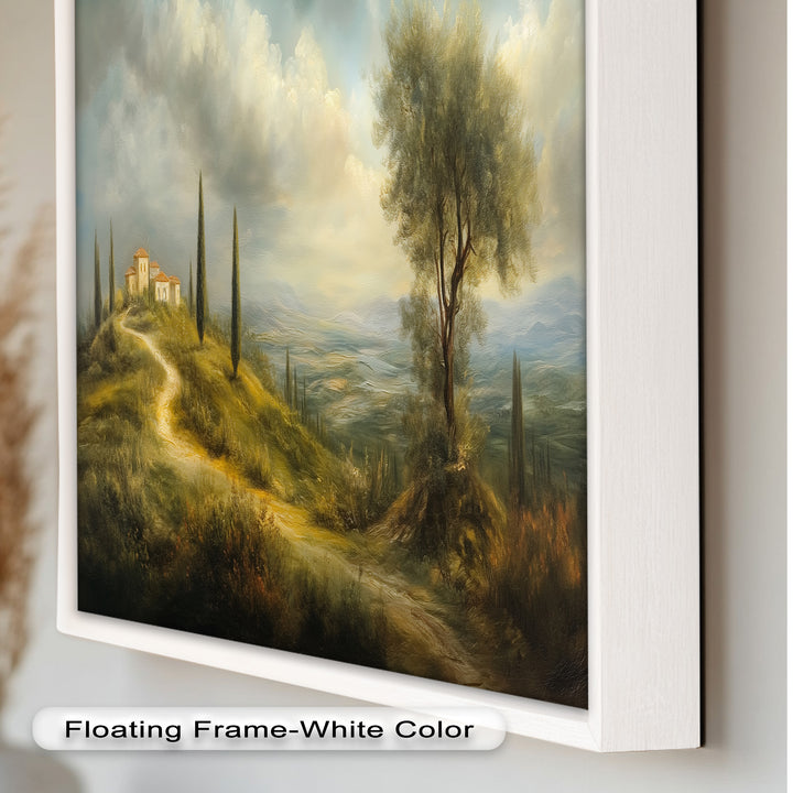 Tuscan Hillside Wall Art – Landscape Oil Painting