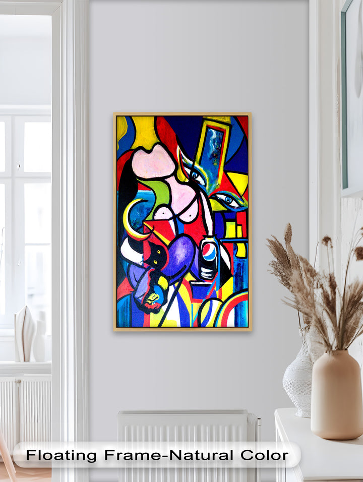 Bold Pepsi Pop Art Wall Art – Abstract Oil Painting