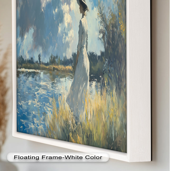 Lady by the River – Impressionist Oil Painting