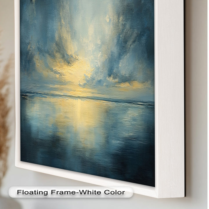 Coastal Wall Art - Sunset Reflection Seascape Oil Painting
