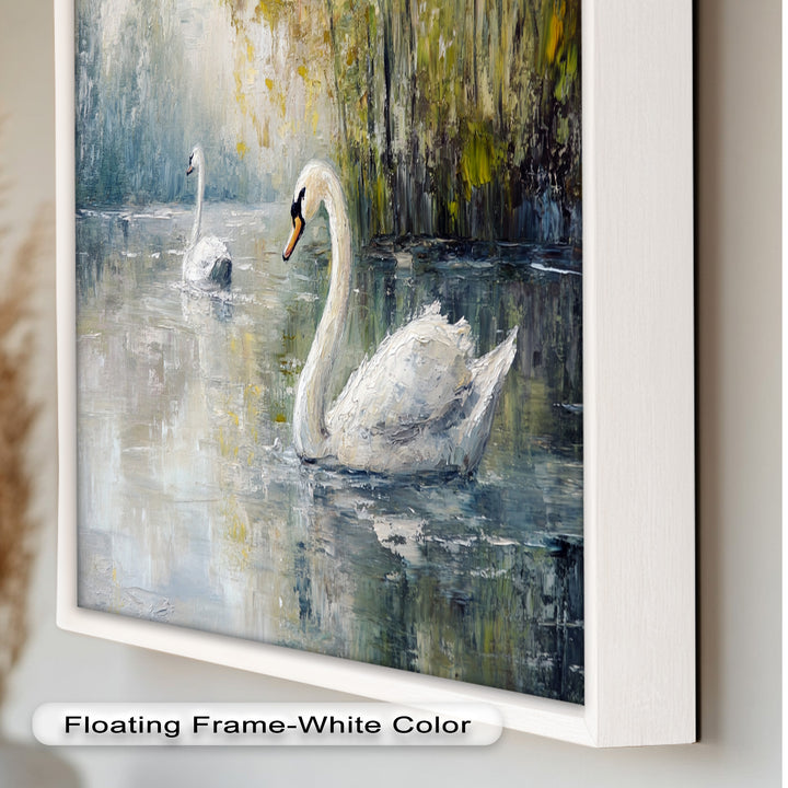 Swans on the Lake – Animal Oil Painting