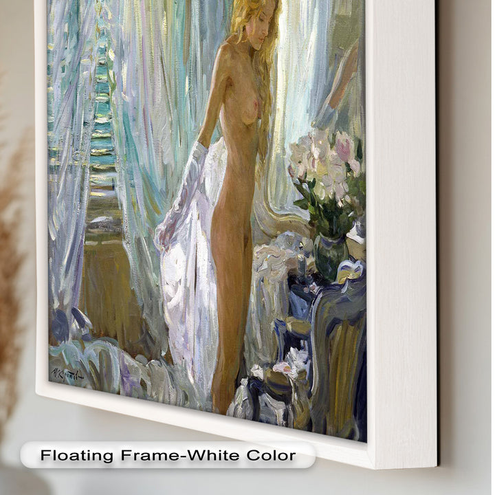 Whispers of Morning Light – Romantic Nude Interior Oil Painting