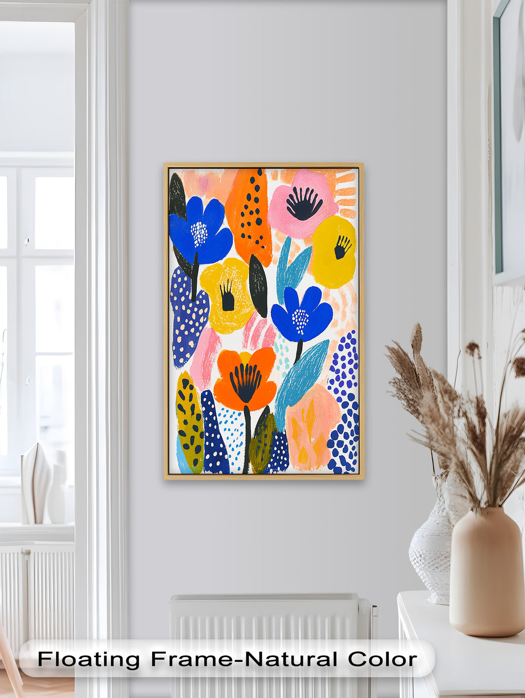 Bold Blooms in Boho Garden – Fauvist Floral Oil Painting