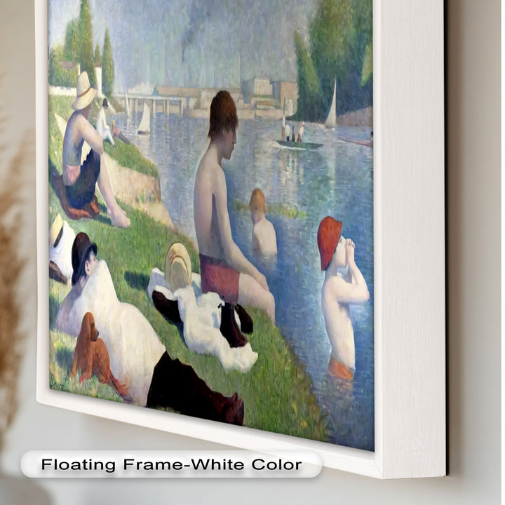 Nachmittagslicht am Flussufer – Pointillismus-Ölgemälde