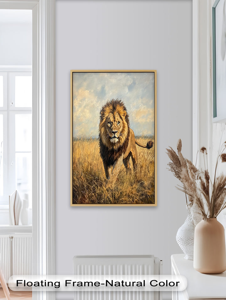 King of the Savannah – Animal Oil Painting