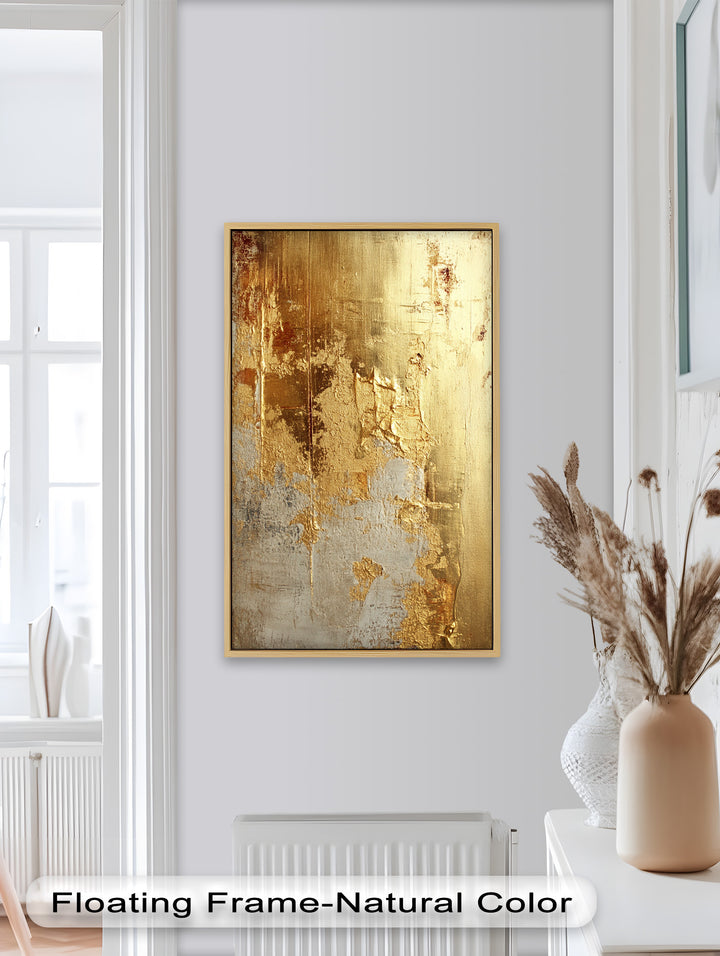 Gilded Essence – Modernes abstraktes Ölgemälde