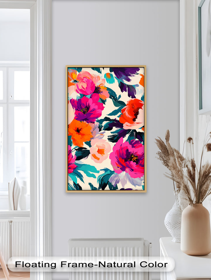 Bold Boho Bloom – Fauvist Floral Explosion Oil Painting