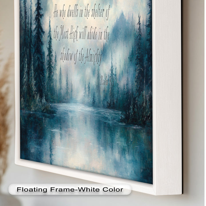 Psalm 91:1 – Divine Protection Bible Verse Oil Painting