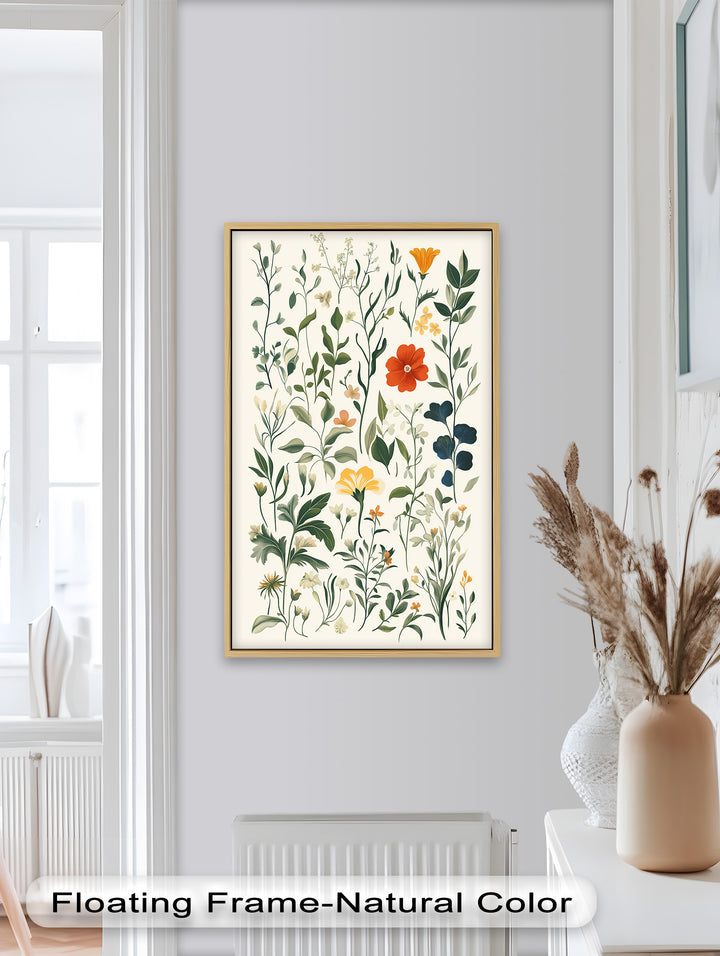 Zarte Wiesenwildblumen – Sanftes botanisches Arrangement Ölgemälde