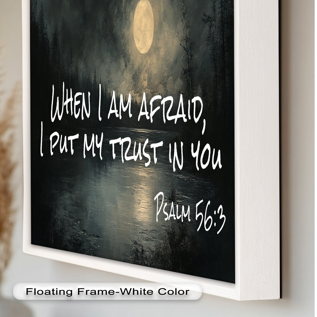 Psalm 56:3 – Trust in God Bible Verse Oil Painting
