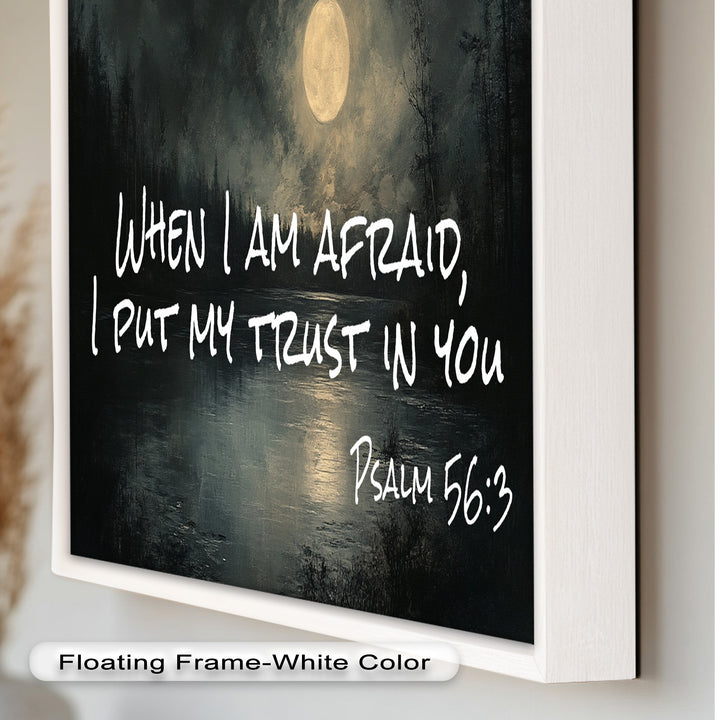 Psalm 56:3 – Trust in God Bible Verse Oil Painting
