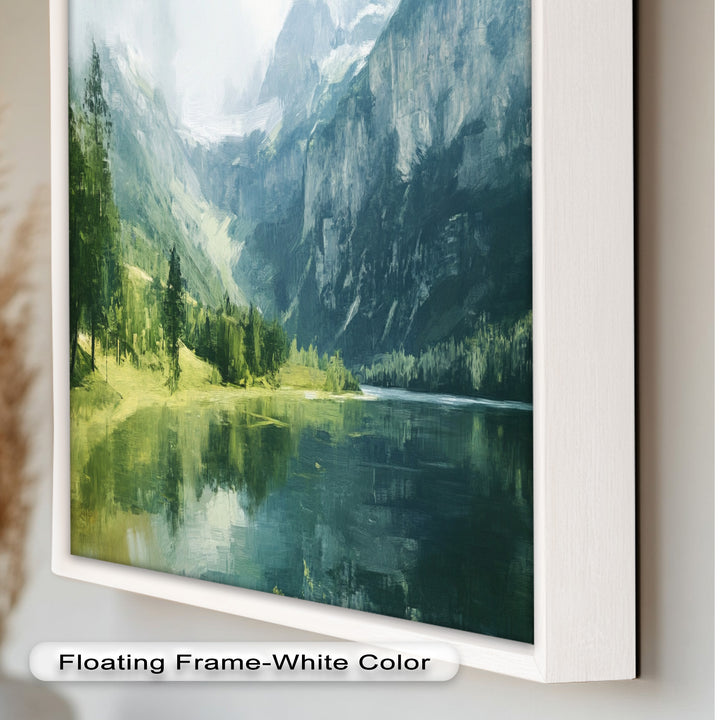 Mountain with a Lake – Modern Oil Painting
