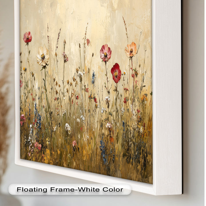 Vintage Wild Flowers – Rustic Floral Oil Painting