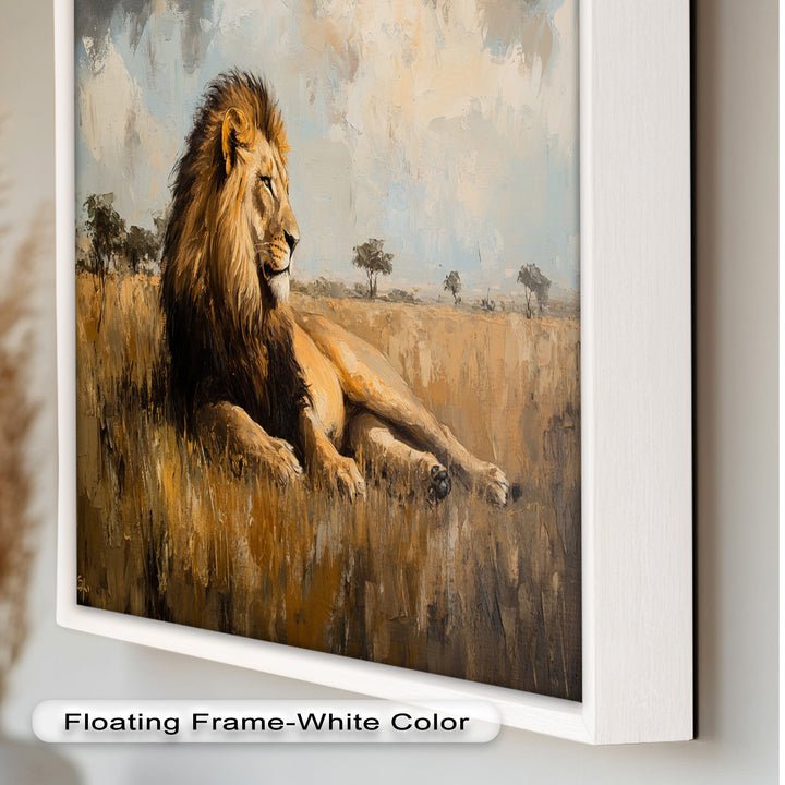 Majestic Serengeti King – Regal Lion Oil Painting