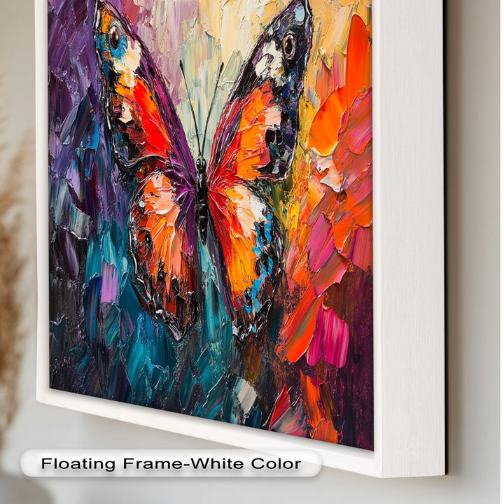 Radiant Butterfly in Blooming Spectrum - Animal Oil Painting