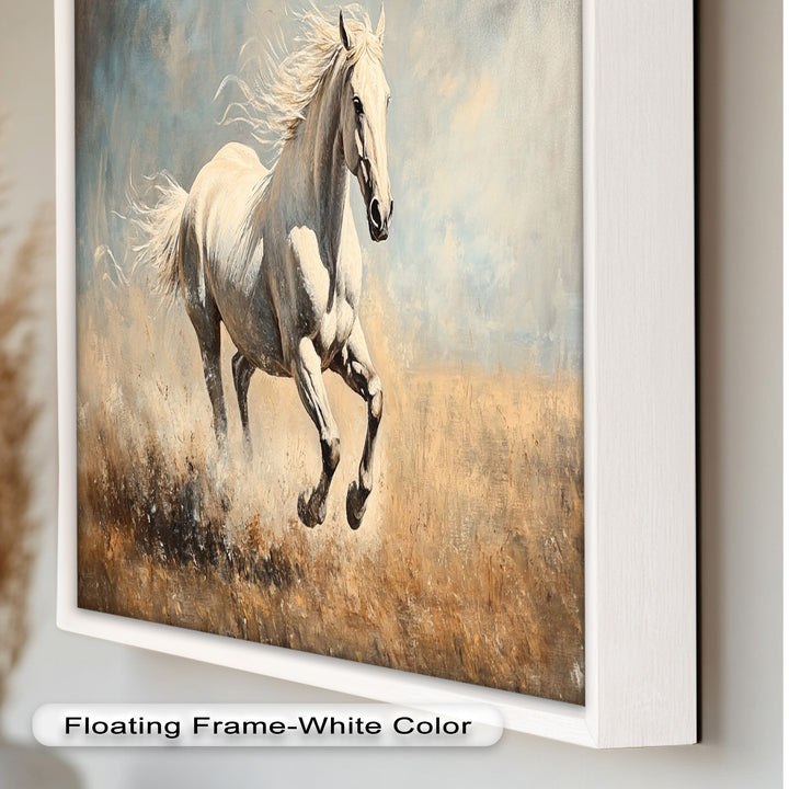 White Stallion Art – Horse Oil Painting