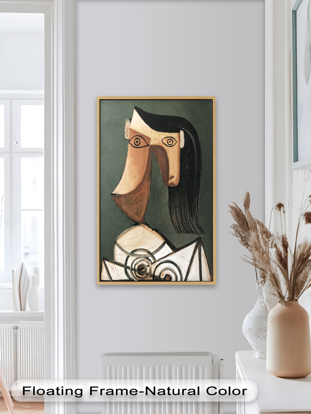 Serene Abstraction – Cubist Female Portrait Oil Painting