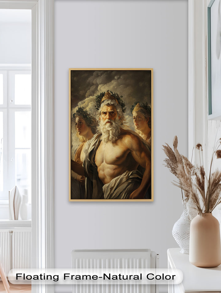 Zeus zwischen den Wolken - Mythologie Ölgemälde