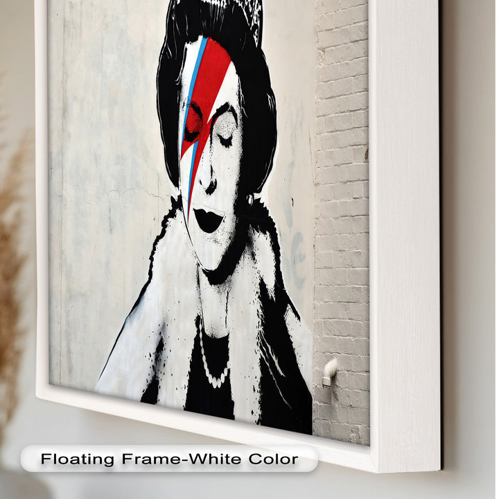 Royal Rebellion – Queen with Bowie Bolt Banksy Oil Painting