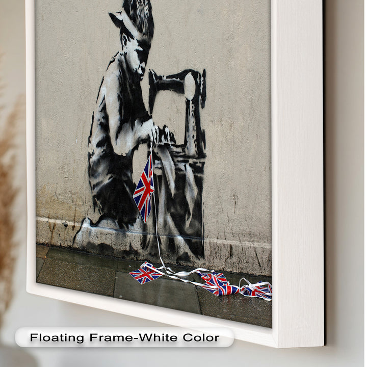 Stitched Allegiance – Banksy Oil Painting