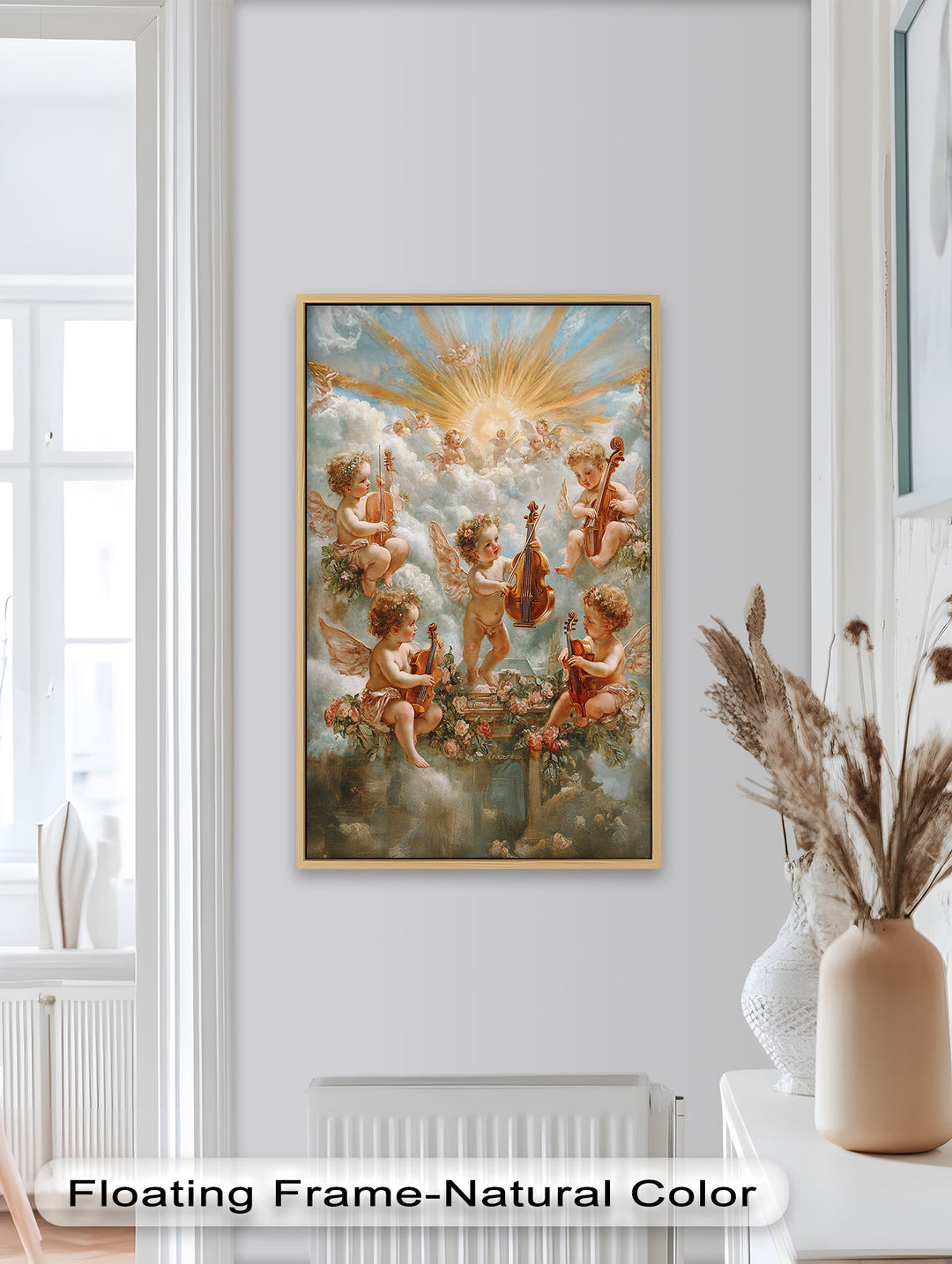Himmlische Engel mit Geigen – Barockes Engel-Ölgemälde