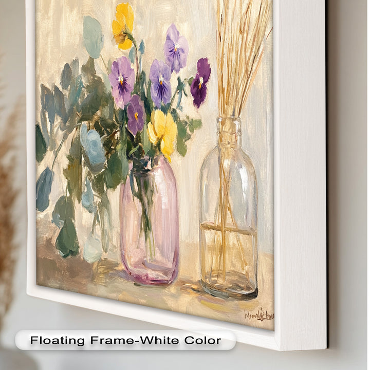 Purple & Yellow Flowers – Botanical Oil Painting