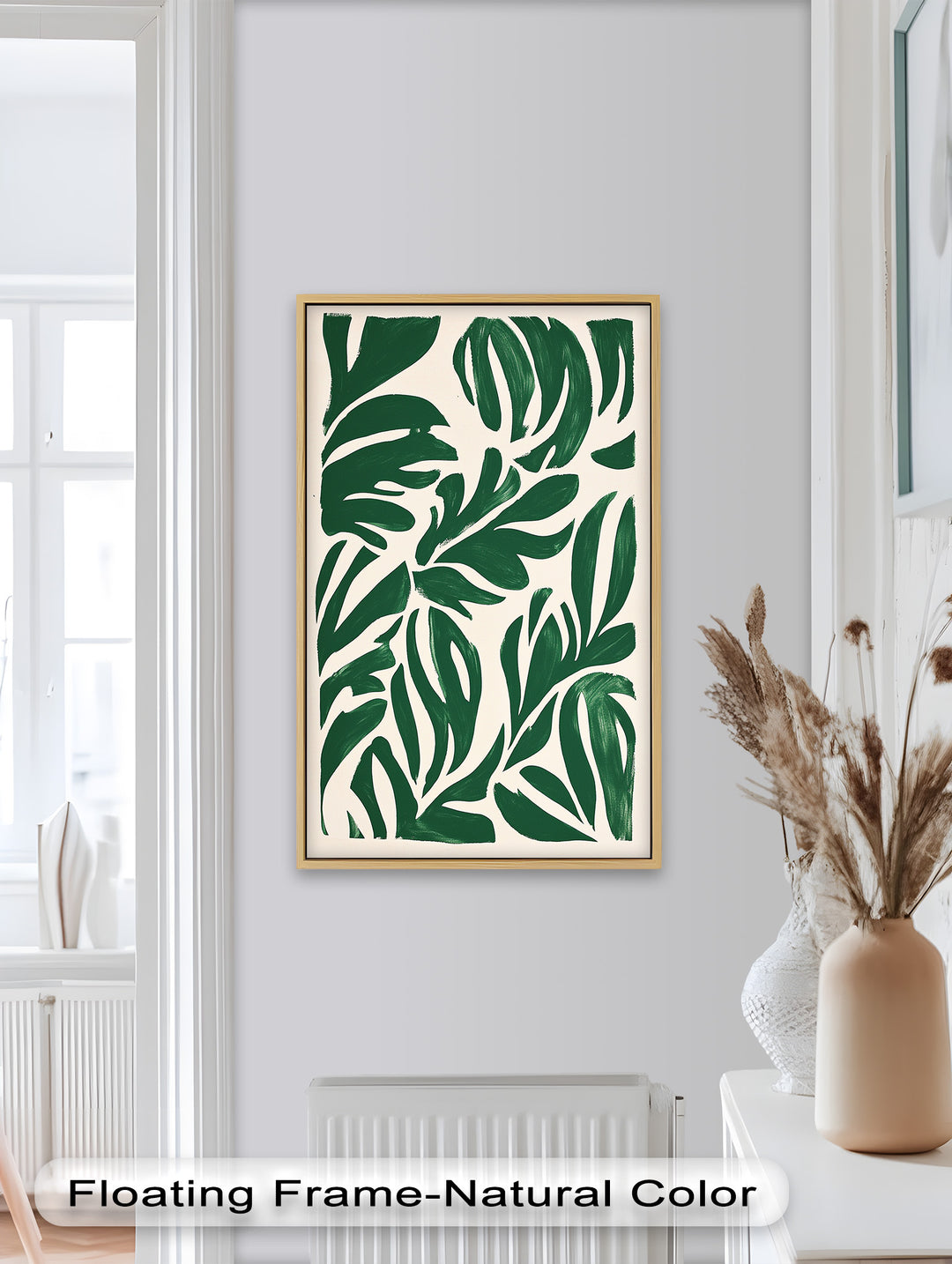 Tropischer Rhythmus – Abstraktes grünes botanisches Ölgemälde