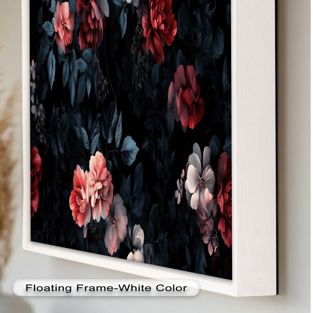 Dark Romantic Floral Wall Art – Floral Oil Painting